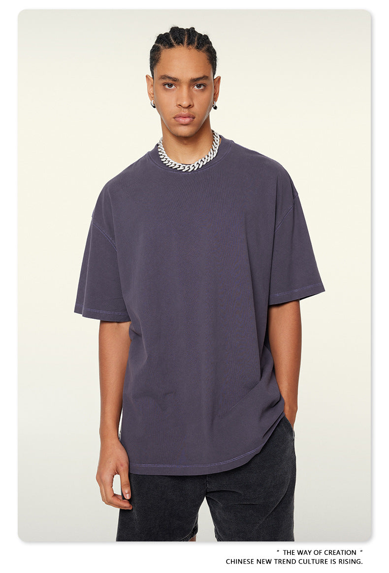 Washed Oversize Short-sleeve T-shirt WN6457