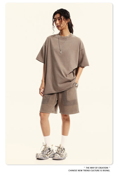 Washed Oversize Short-sleeve T-shirt WN6367