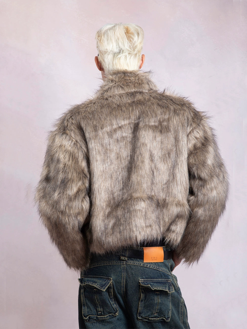 Stand Neck Furry Short Jacket WN7276