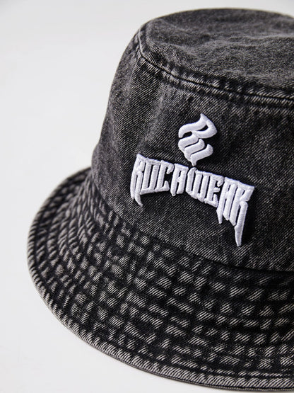 Washed Letter Embroidery Brimmed Hat WN17906