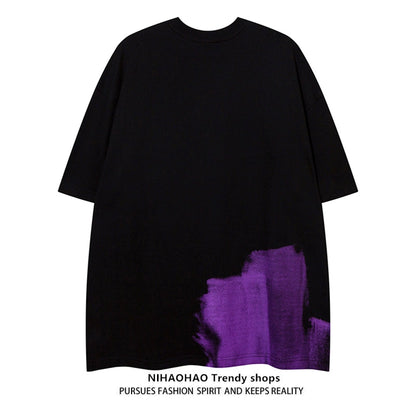 Bicolor Oversize Short Sleeve T-Shirt WN16389