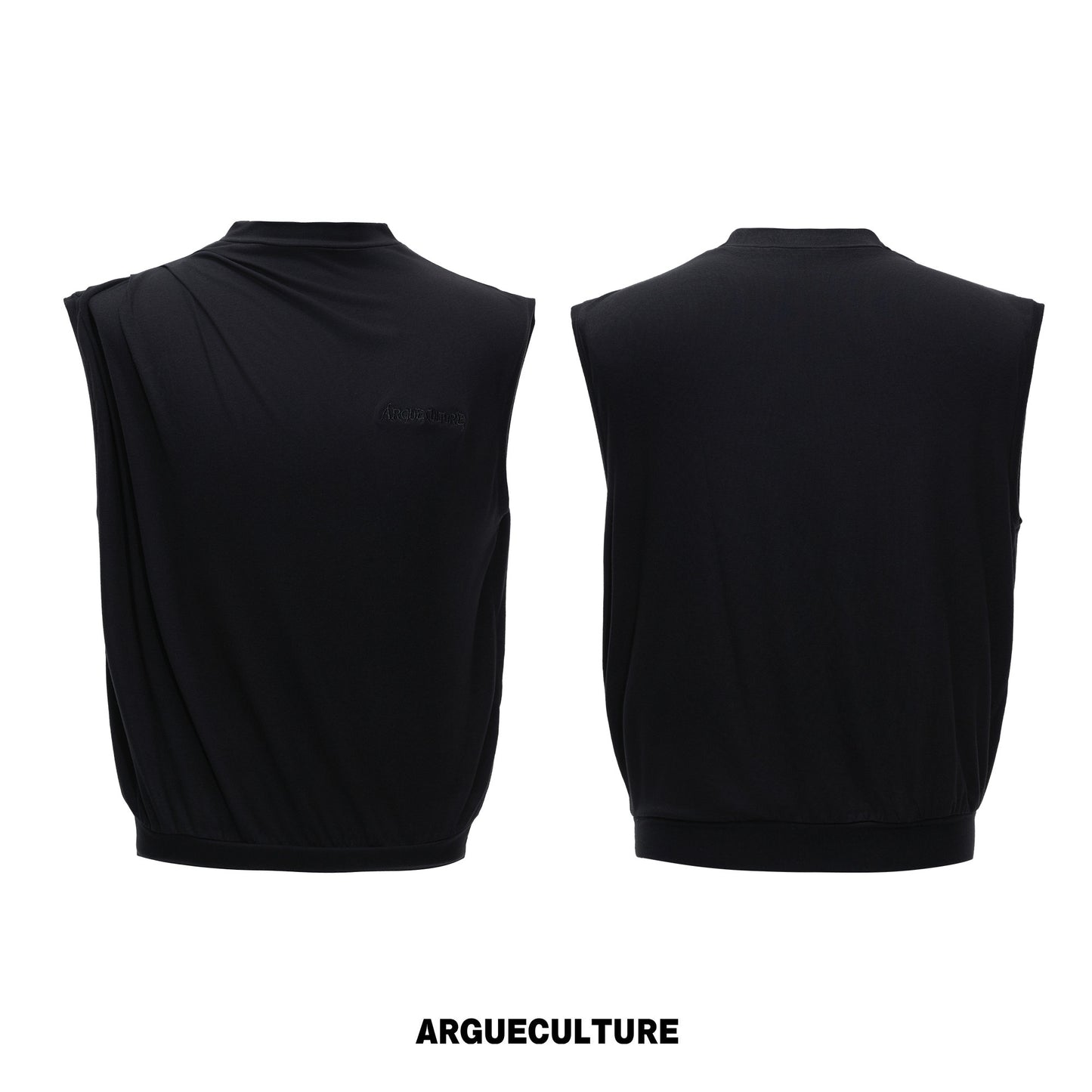 Embroidery Stretch Oversize Sleeveless T-Shirt WN26990