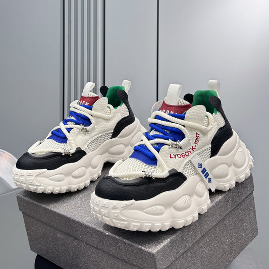 Mesh Rope Lace Chunky Sole Sneakers WN24593