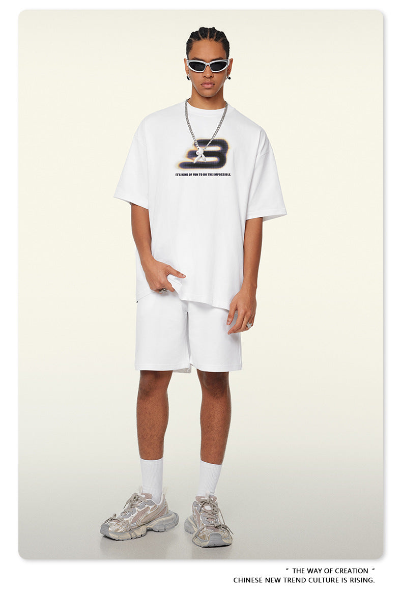 Oversize Print Short Sleeve T-Shirt WN7828