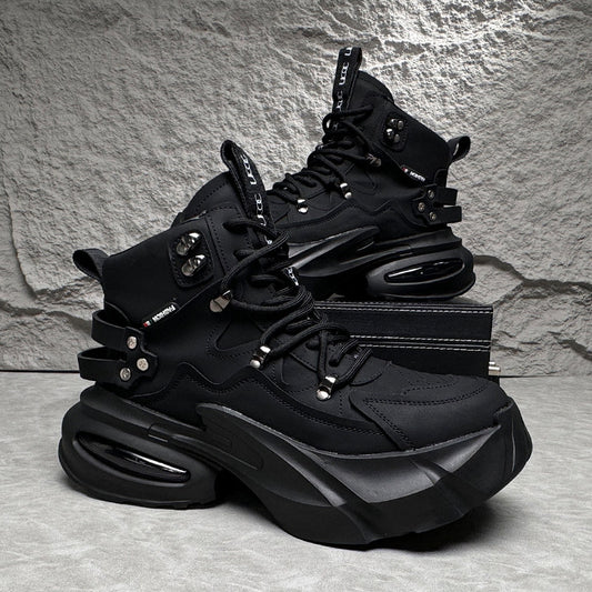 Metal Buckle Thick Sole Sneaker Boots WN24743