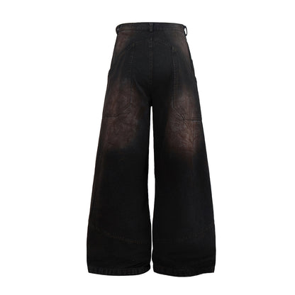Washed Gradient Wide Leg Denim Jeans WN23603