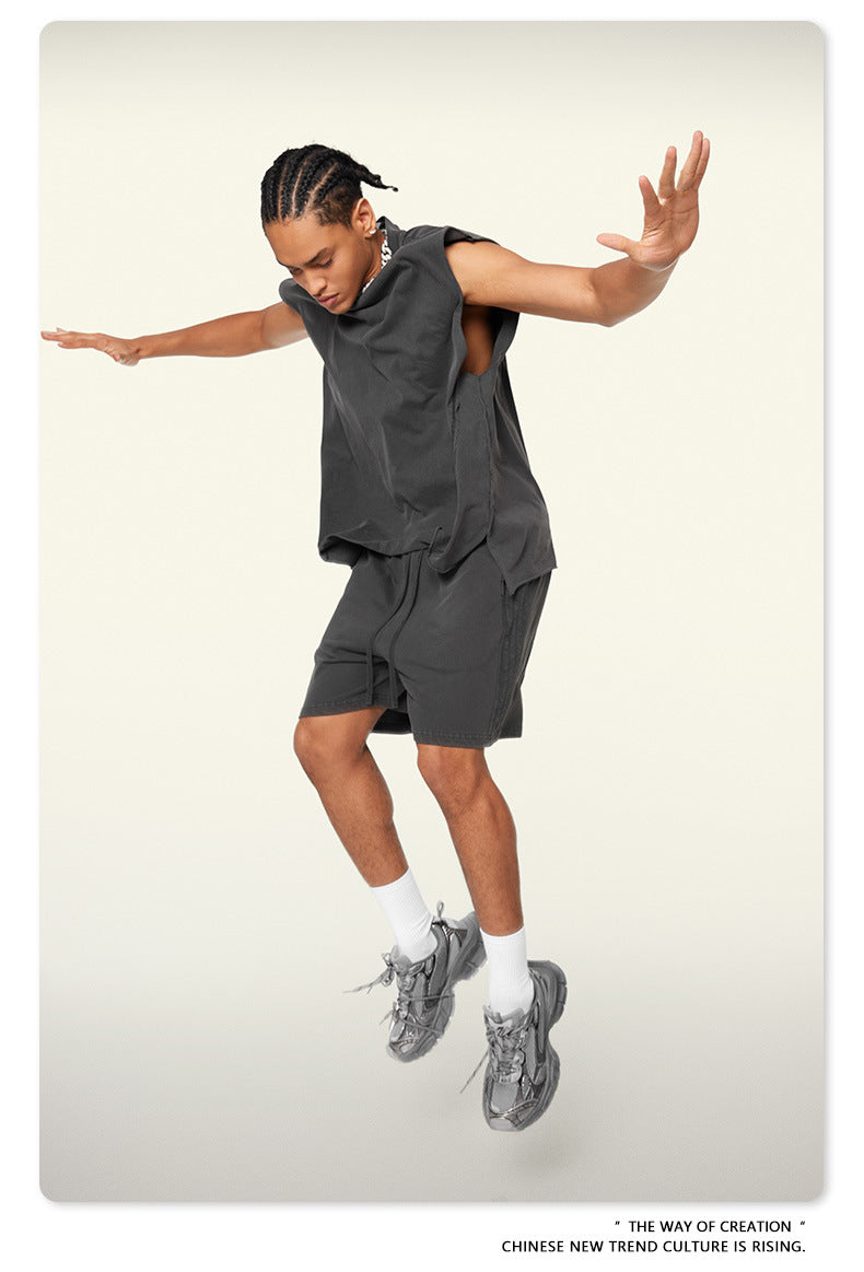 Washed Oversize Sleeveless T-Shirt WN6069