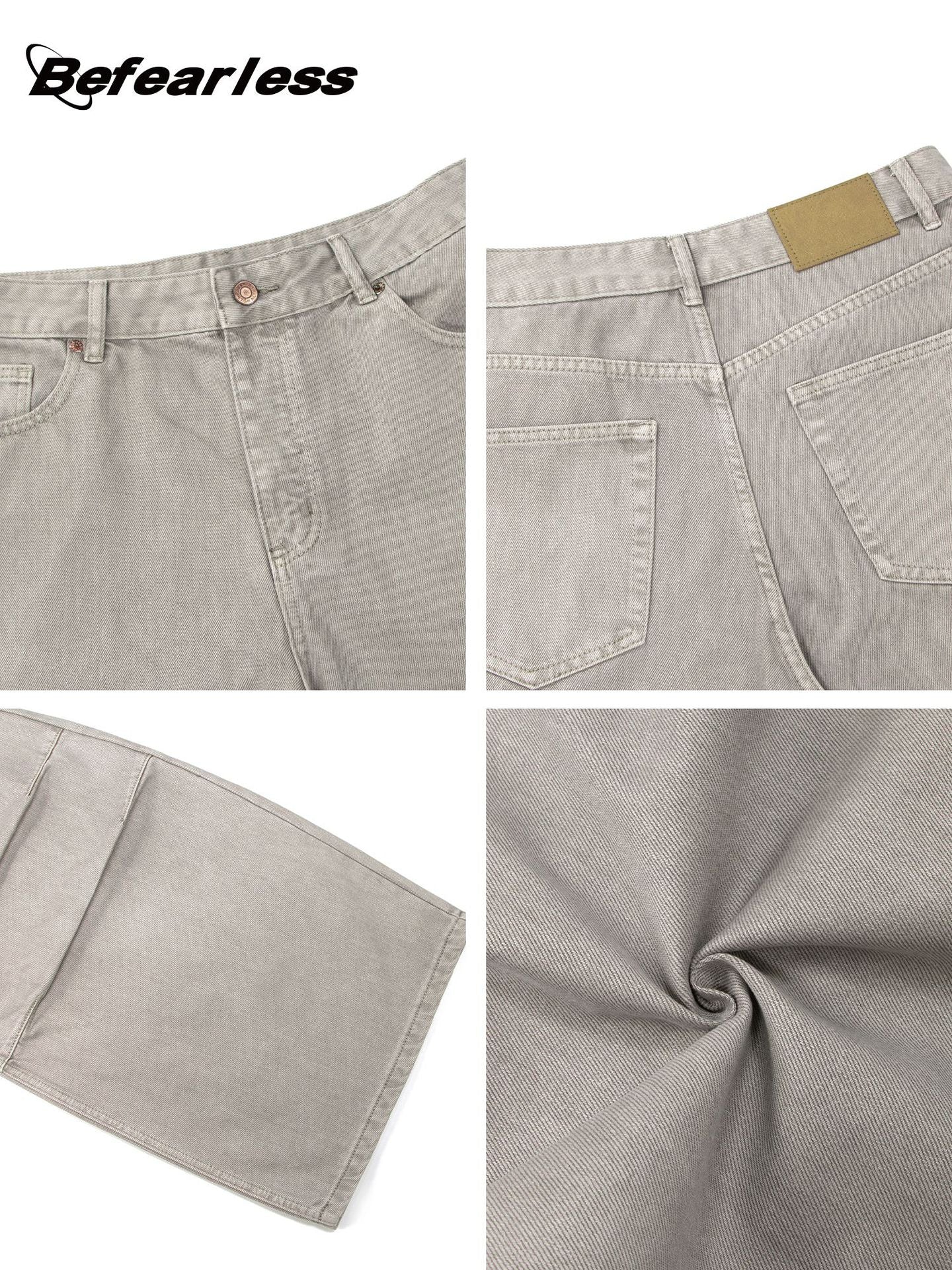 Panel Curved Leg Wide Leg Denim Jeans WN26300