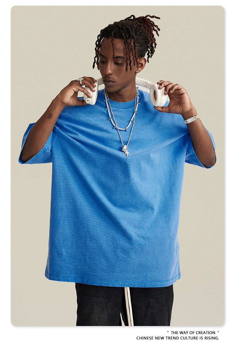 Washed Oversize Short-sleeve T-shirt WN6457