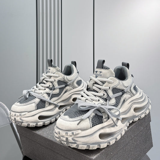 Mesh Panel Air Sole Chunky Sole Sneakers WN24716