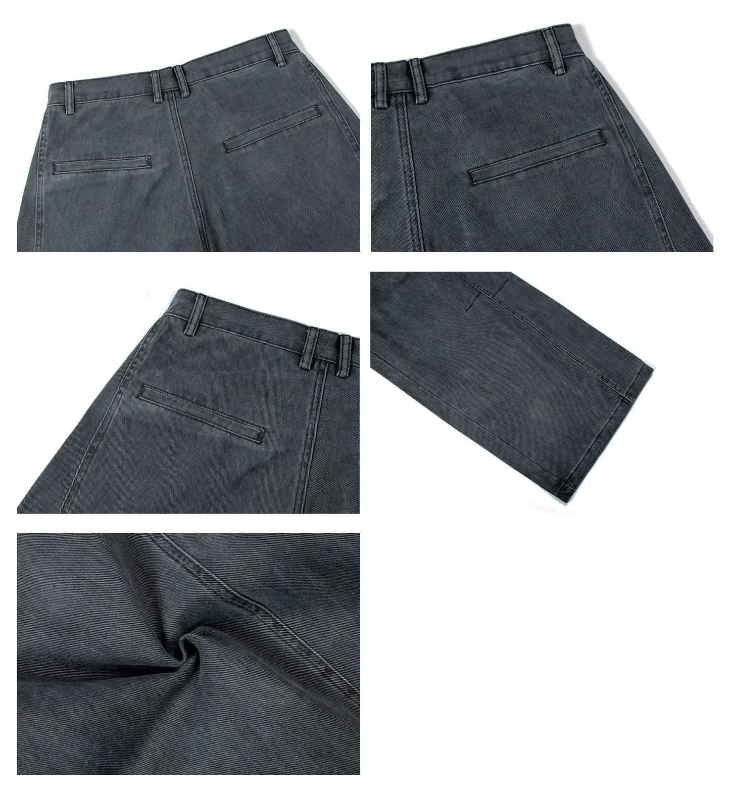 Washed Panel Wide Leg Denim Jeans WN26189