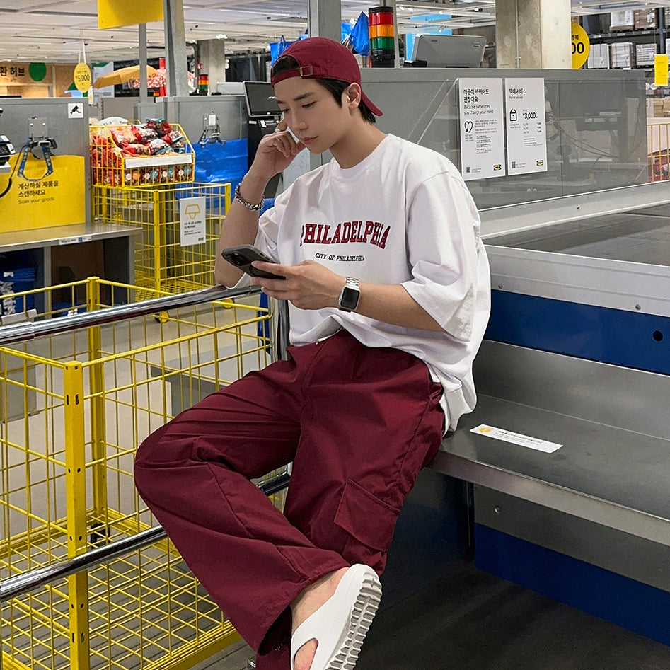 Letter Print Short Sleeve T-Shirt WN20260