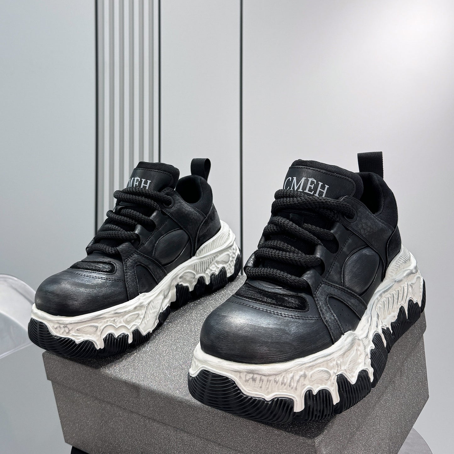 Panel Rope Lace Chunky Sole Sneakers WN24663
