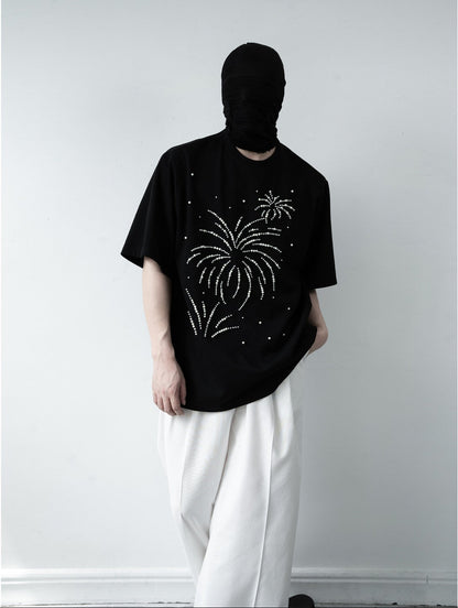 Firework Studs Design Short Sleeve T-Shirt WN23626