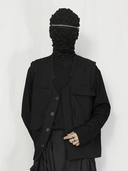 Multi-Pocket Tailored Vest Jacket WN20181