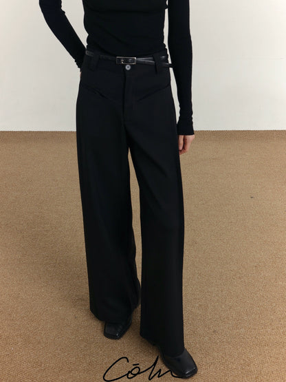 Pocket Design Wide Leg Trousers WN21493