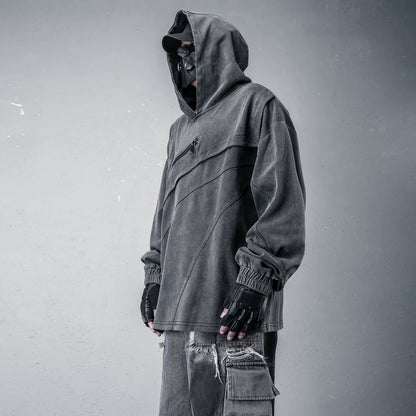 Damage Wash Denim Hoodie WN22450