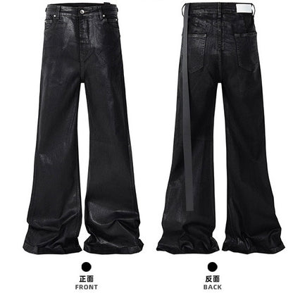 Lace-Up Strap Flare Denim Jeans & Strap Flare Denim Jeans WN24082