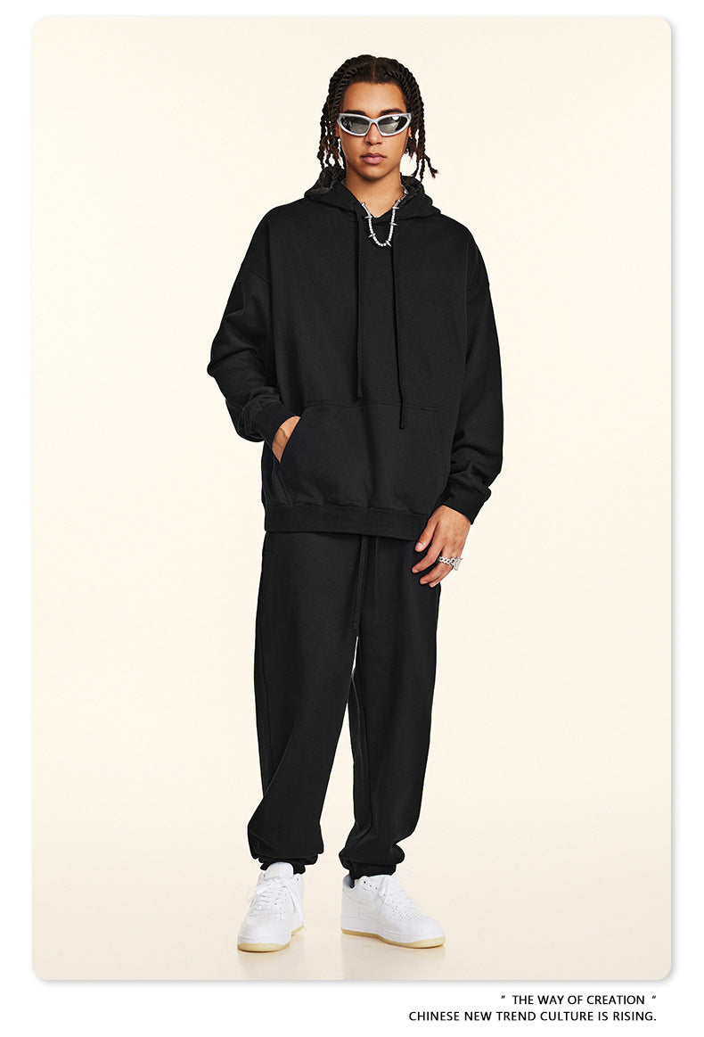 Oversize Heavyweight Pullover Hoodie & Zipper Hoodie & Sweatshirt & Pants Setup WN9930
