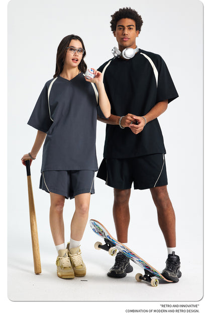 Quick-Dry Breathable Short Sleeve T-Shirt & Half Pants Setup WN16268