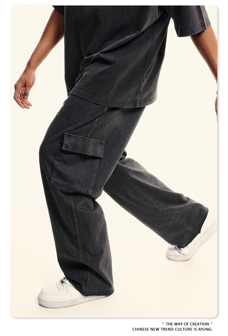 Wide-leg Thin Cargo Sweatpants WN6022