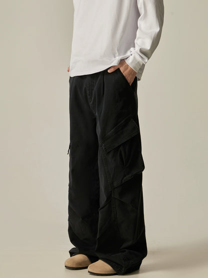 Wide Leg Straight Cargo Pants WN8963