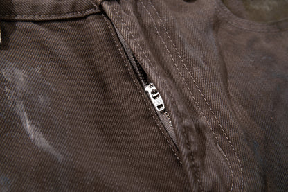 Paint Graffiti Washed Wide Leg Denim Jeans WN23046