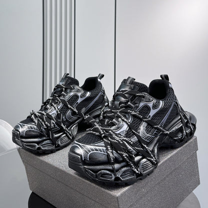Chunky Platform Strappy Lace-Up Sneakers WN24854