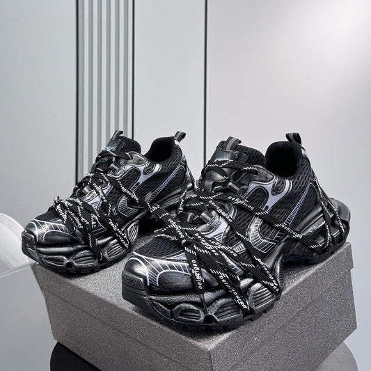 Chunky Platform Strappy Lace-Up Sneakers WN24854