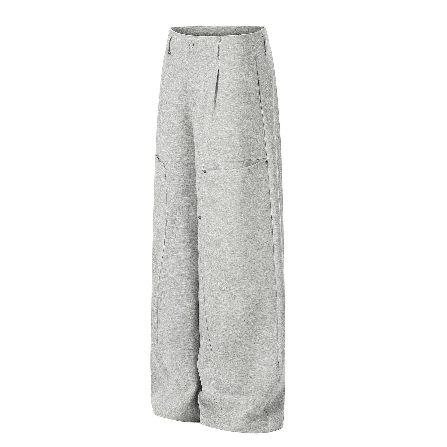 Deconstruction Irregular Curved Seam Wide Leg Sweatpants WN25834