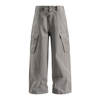 Washed Straight Wide Leg Cargo Pants  WN26343