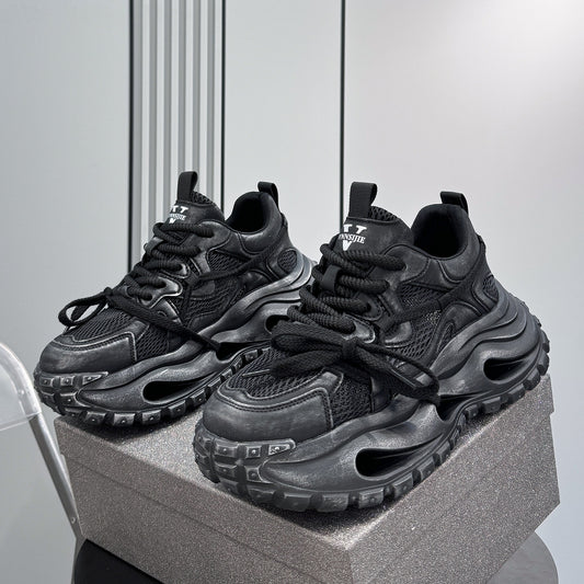 Mesh Panel Air Sole Chunky Sole Sneakers WN24716