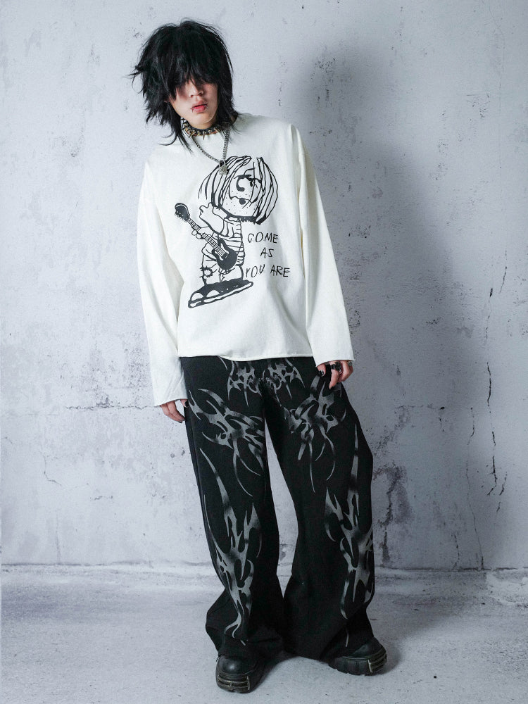 Cartoon Print Long Sleeve T-Shirt WN16031