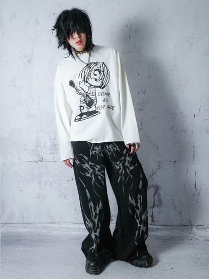 Cartoon Print Long Sleeve T-Shirt WN16031