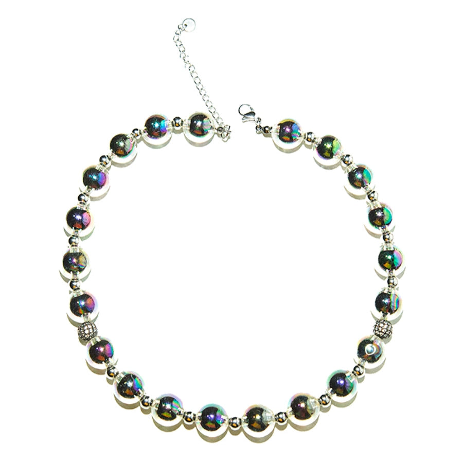 Holographic Pearl Bead Necklace WN21130