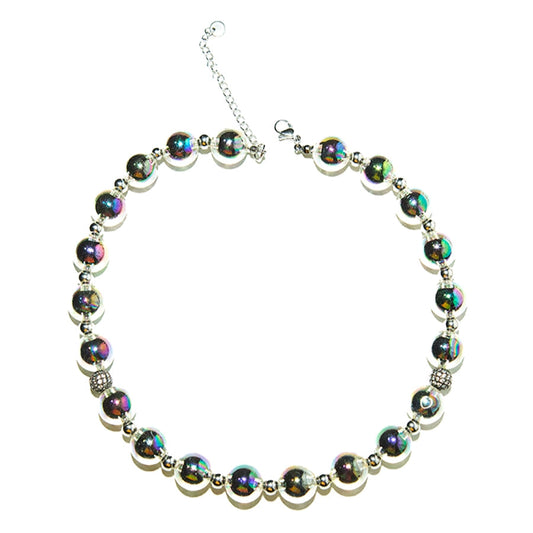 Holographic Pearl Bead Necklace WN21130