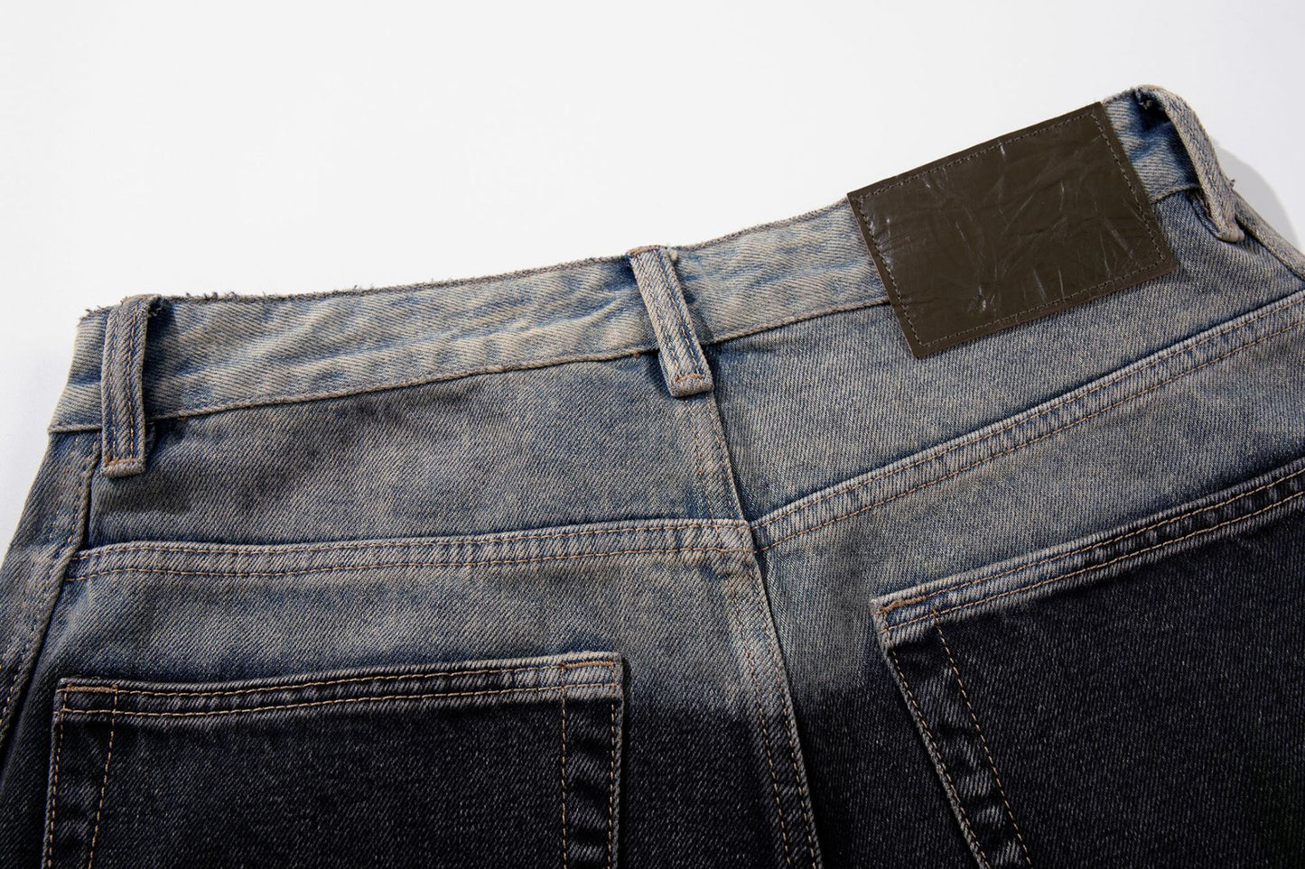 Paint Print Wide Leg Denim Jeans WN23101