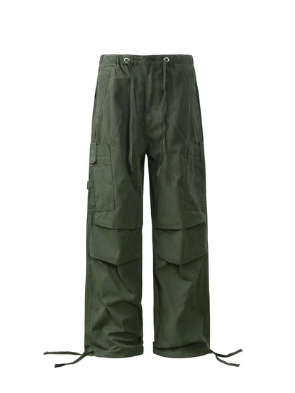 Multi Pocket Panel Drawstring Cargo Pants WN26292