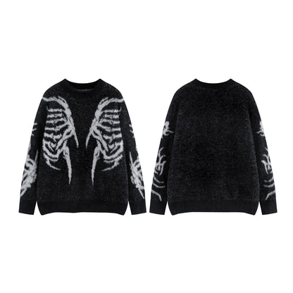 SKELETON JACQUARD KNIT SWEATER WN11545