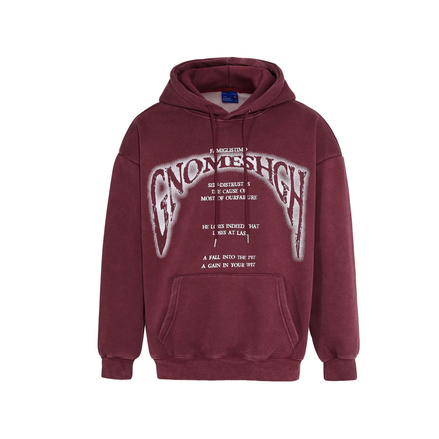 Oversize Letter Print Pullover Hoodie WN11500