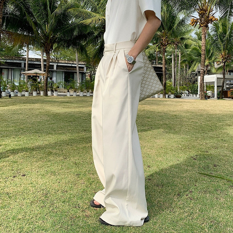 Double-Breasted Tailored Jacket & Wide Leg Trousers Setup WN20395