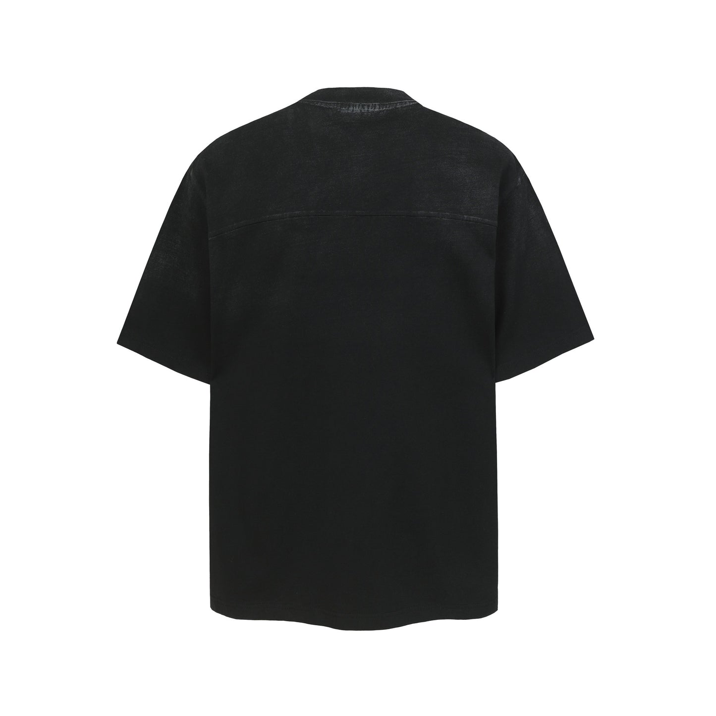 Washed Raw-Edge Splice Short Sleeve T-Shirt WN25743