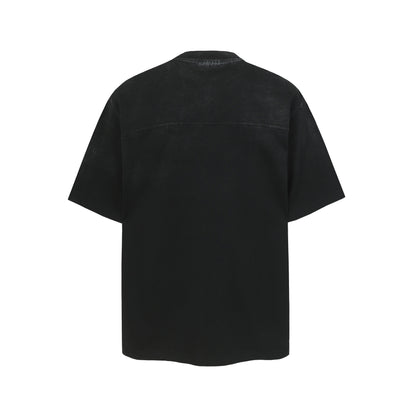 Washed Raw-Edge Splice Short Sleeve T-Shirt WN25743