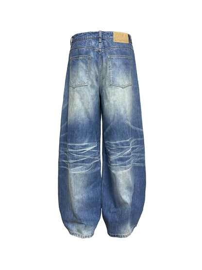 Washed Baggy Denim Jeans WN8583