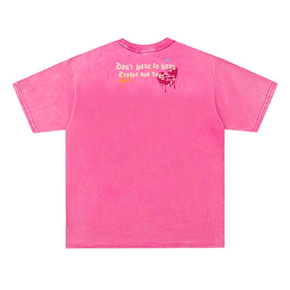 Skeleton Graphic Letter Short Sleeve T-Shirt WN26774