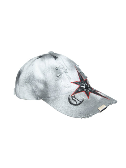 Tie-Dye Gothic Damage Graffiti Design Cap WN21089