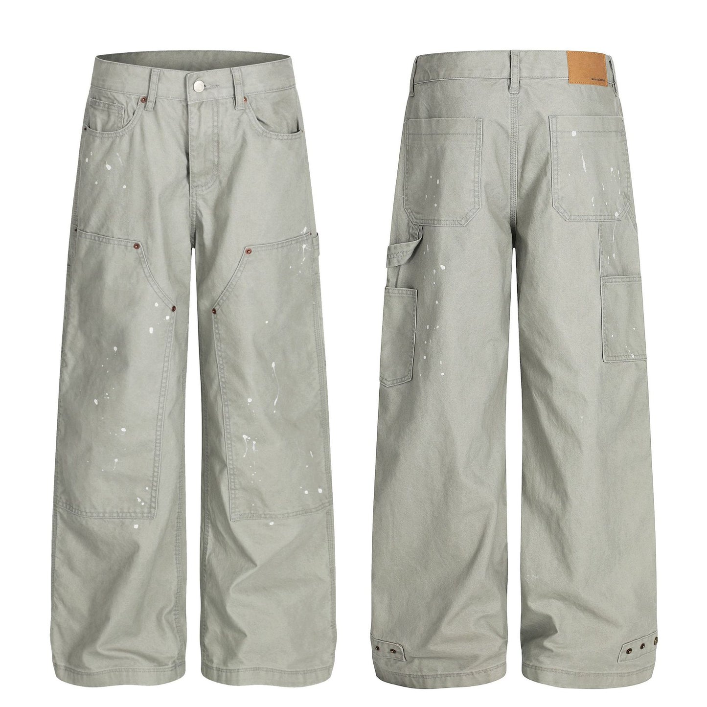 Paint Splatter Panel Wide Leg Pants WN26143