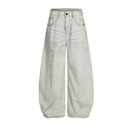 Washed Wide Leg Denim Jeans WN25437