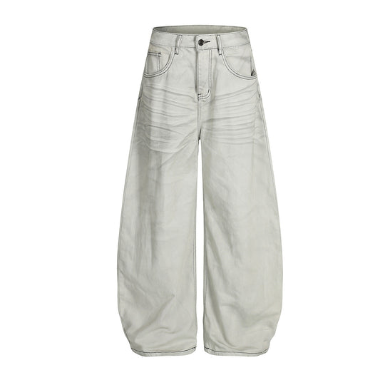 Washed Wide Leg Denim Jeans WN25437