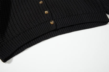 Jacquard Collar Knit Cardigan WN23058